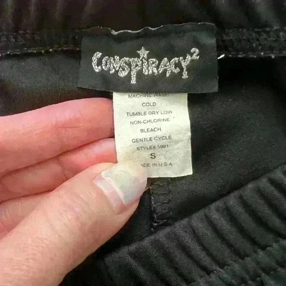 Conspiracy 2 Y2K Track Pants Black White Stripe Small - Picture 6 of 7